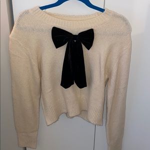 BNWT Zara Velvet Bow Sweater